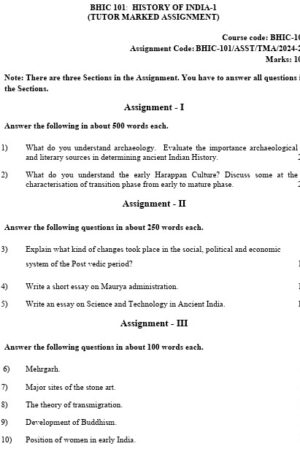 BHIC – 101 EM 2024-25 Assignment