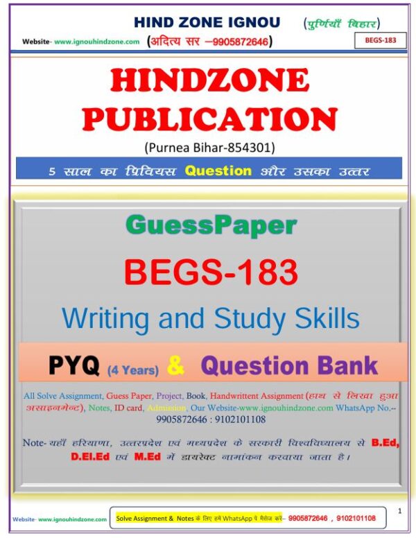 BEGS-183 (EM) Question Bank